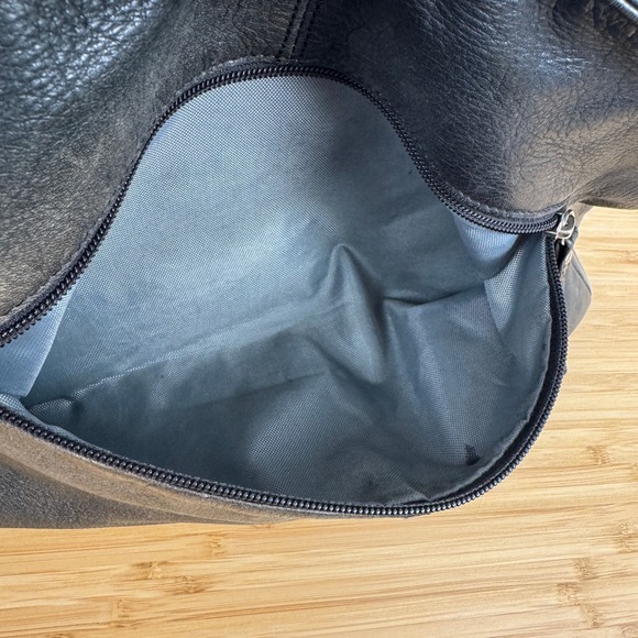 VTG! Osgoode Marley Feel The Difference Black Leather Hobo Shoulder Bag Purse - Picture 4 of 16